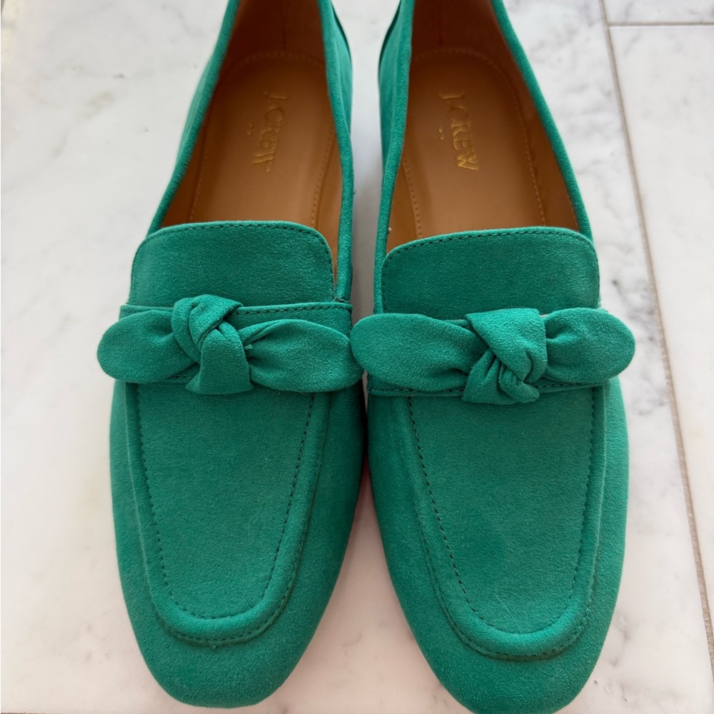 J. Crew Emerald Suede Loafers